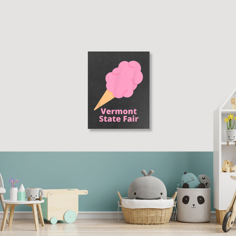 Vermont State Fair Pink Cotton Candy County Fair Portrait Canvas Print | Artistshot