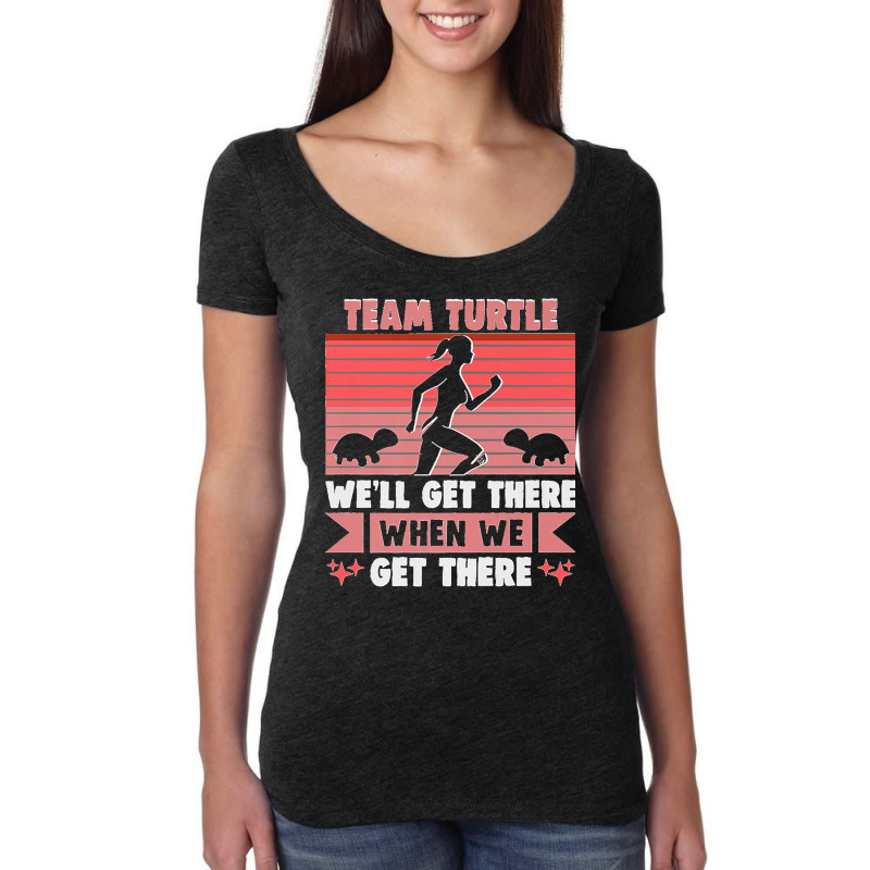 Team Turtle We'll Get There Running Marathon Runner Premium Women's Triblend Scoop T-shirt by cm-arts | Artistshot