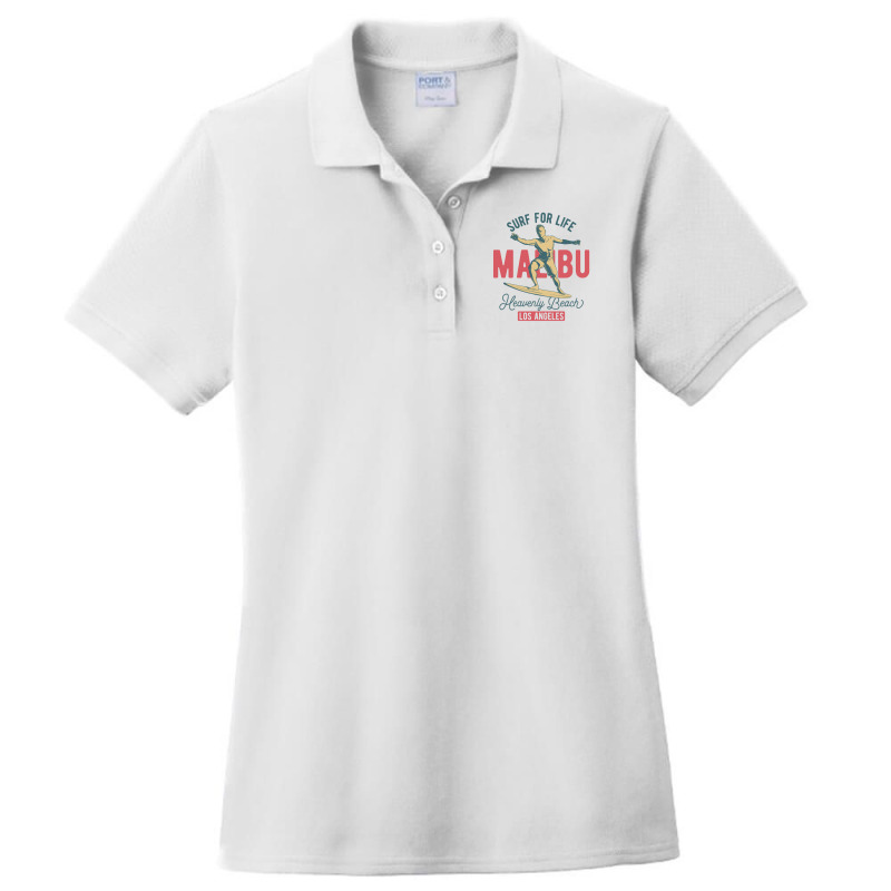 Surf For Life Ladies Polo Shirt by designby21 | Artistshot