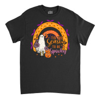 Tis The Season To Be Spooky Rainbow Ghouls Pumpkin Halloween Classic T-shirt | Artistshot