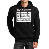 Mens Funny Sancho Services News Ad Mexican Humor For Sanchos T Shirt Unisex Hoodie | Artistshot