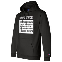 Mens Funny Sancho Services News Ad Mexican Humor For Sanchos T Shirt Champion Hoodie | Artistshot