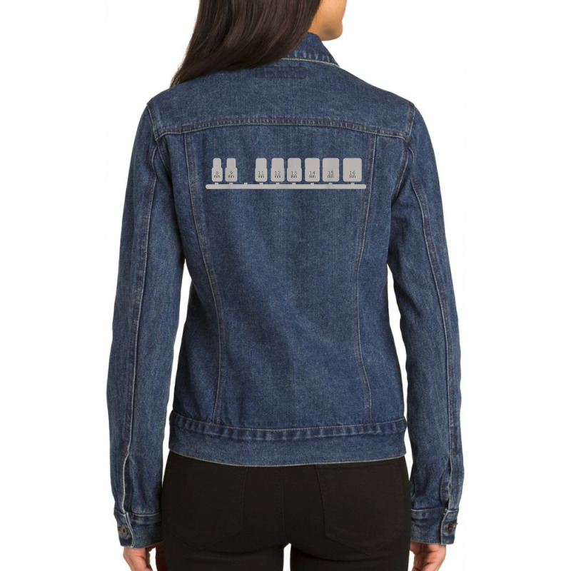 Missing 10mm Socket Funny Mechanicss Ladies Denim Jacket by CaitlynLevine | Artistshot