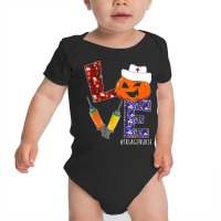 Triage Nurse Love Nurse Life Halloween Pumpkin Costume Baby Bodysuit | Artistshot