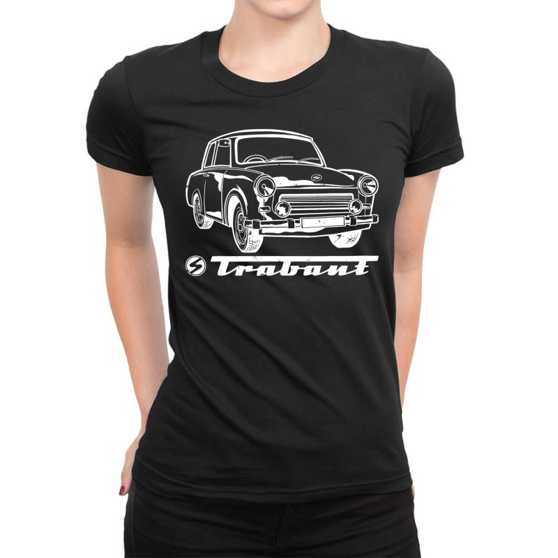 Trabant Trabi Auto Ddr Germany S Ladies Fitted T-Shirt by Min01 | Artistshot