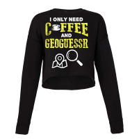 Retro Vintage Coffee And Geoguessr Location Tank Top Cropped Sweater | Artistshot