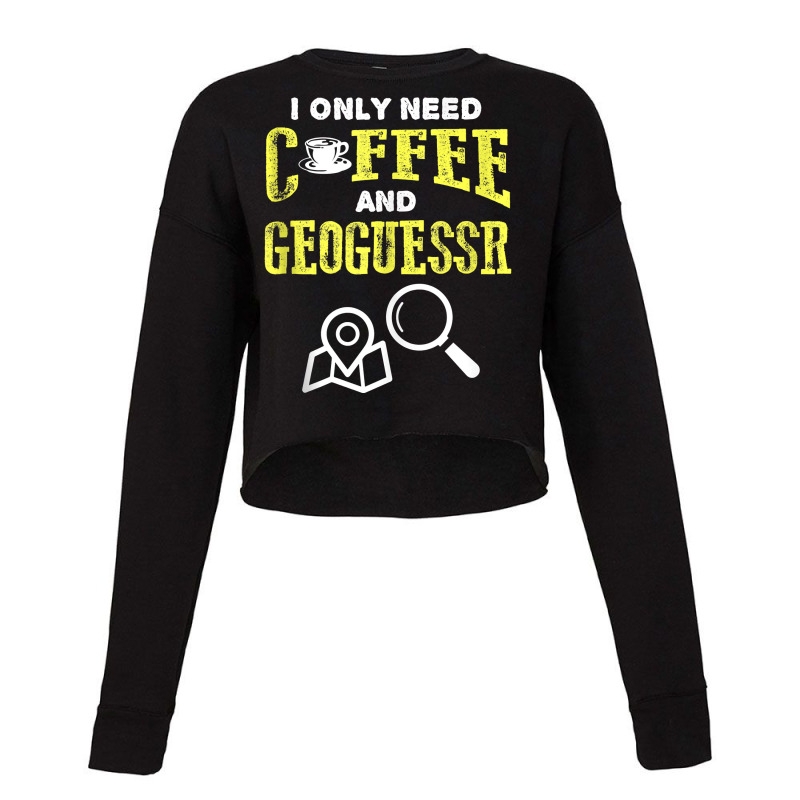 Retro Vintage Coffee And Geoguessr Location Tank Top Cropped Sweater by TysonBoyer | Artistshot