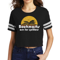 Vintage Reading Book Bookmarks Quitters Sunset Gift Scorecard Crop Tee | Artistshot