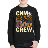 Scary Nurse Halloween Ghost Spider Cnm Nurse Boo Crew Youth Sweatshirt | Artistshot