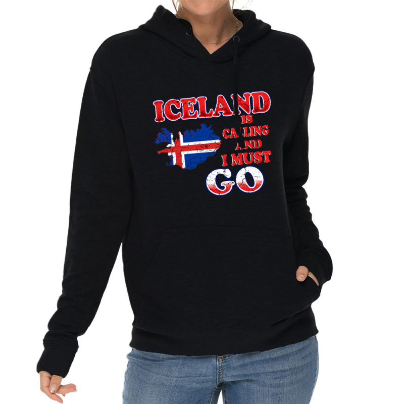 Iceland Is Calling And I Must Go Lightweight Hoodie by Quick Scully | Artistshot