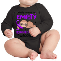 Hodgkins Lymphoma Awareness T  Shirt Mostly Running On Empty Hodgkin's Long Sleeve Baby Bodysuit | Artistshot