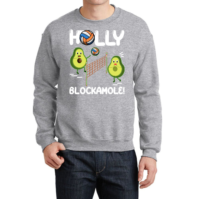 Holy Blockamole T  Shirt Funny Avocado Volleyball Holy Blockamole Guac Crewneck Sweatshirt by fallaciousrealize | Artistshot