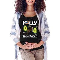 Holy Blockamole T  Shirt Funny Avocado Volleyball Holy Blockamole Guac Maternity Scoop Neck T-shirt | Artistshot