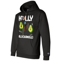 Holy Blockamole T  Shirt Funny Avocado Volleyball Holy Blockamole Guac Champion Hoodie | Artistshot