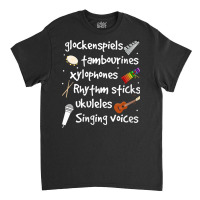 Womens Glockenspiels Tambourines Xylophones Rhythm Sticks V Neck T Shi Classic T-shirt | Artistshot