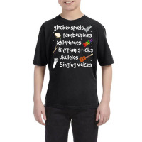 Womens Glockenspiels Tambourines Xylophones Rhythm Sticks V Neck T Shi Youth Tee | Artistshot