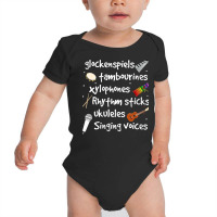 Womens Glockenspiels Tambourines Xylophones Rhythm Sticks V Neck T Shi Baby Bodysuit | Artistshot