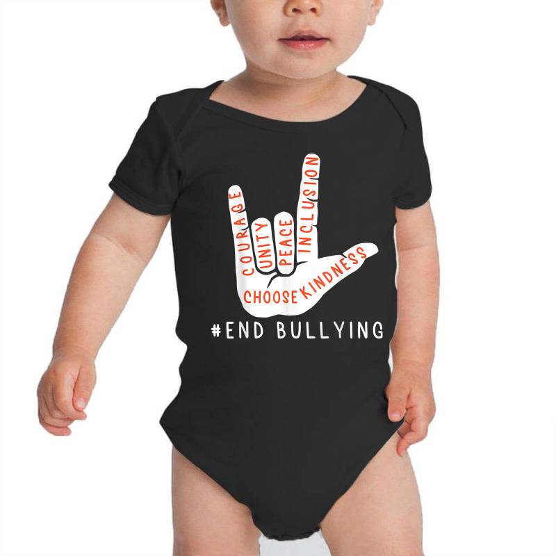 Unity Day Orange Kids 2022 Anti Bullying Love Sign Language Baby Bodysuit by Stunner | Artistshot