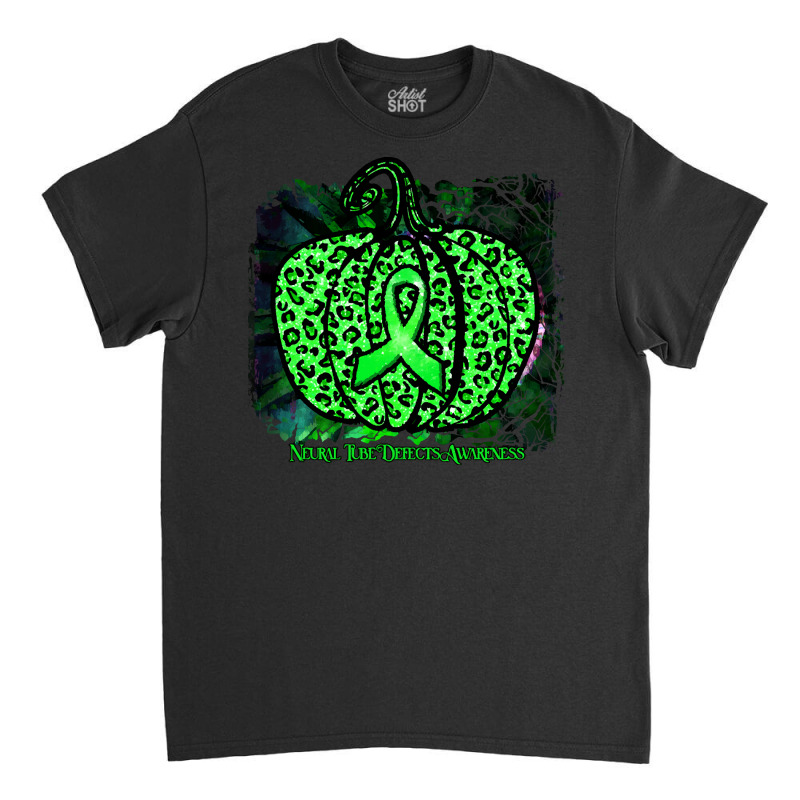 Neural Tube Defects Awareness   Leopard Pumpkin Ribbon T Shirt Classic T-shirt | Artistshot