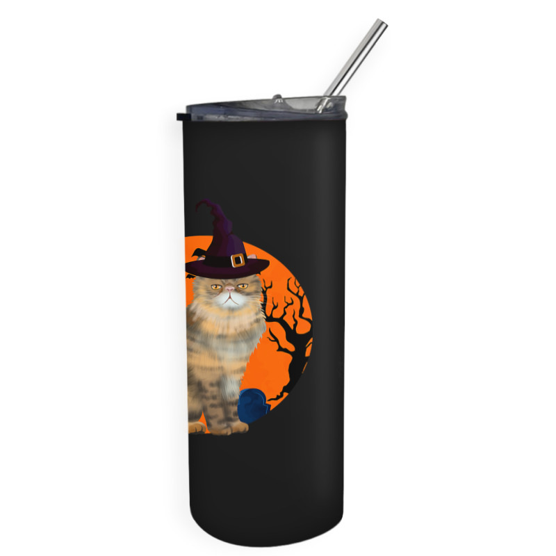 Halloween People Giving Me Peace Hand Skeleton Skull Creeps Halloween Skinny Tumbler | Artistshot