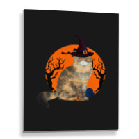 Halloween People Giving Me Peace Hand Skeleton Skull Creeps Halloween Metal Print Vertical | Artistshot