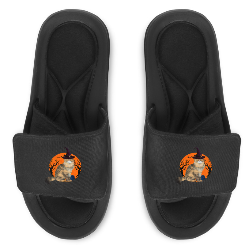 Halloween People Giving Me Peace Hand Skeleton Skull Creeps Halloween Slide Sandal | Artistshot