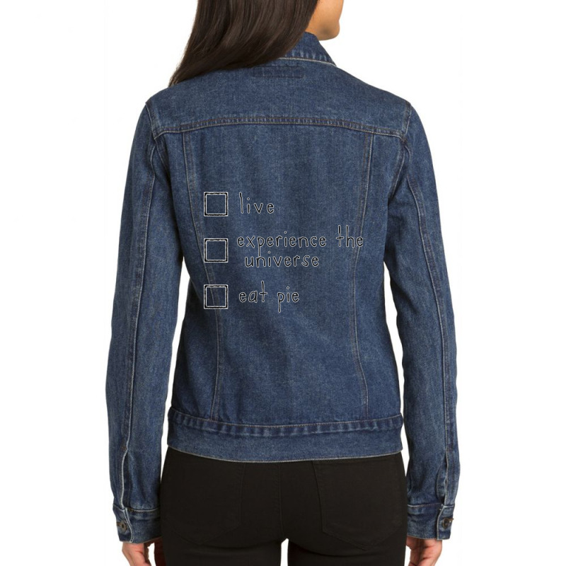 Checklist Ladies Denim Jacket by cm-arts | Artistshot