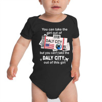 Girl From Daly City Boarding Pass   Flight Ticket Daly City Baby Bodysuit | Artistshot