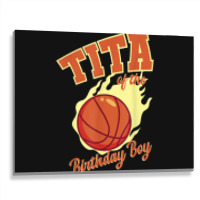 Tita Of The Birthday Boy Basketball Family Bday Party Metal Print Horizontal | Artistshot