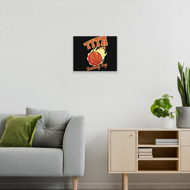 Tita Of The Birthday Boy Basketball Family Bday Party Metal Print Horizontal | Artistshot