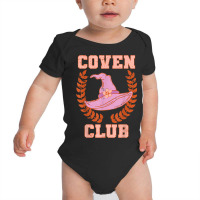 Coven Club Halloween Spooky Fall Vibes Witch Boho Groovy Baby Bodysuit | Artistshot