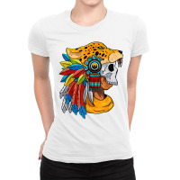 Quetzalcoatl Skull Aztec Warrior Mayan Inca Toltec T Shirt Ladies Fitted T-shirt | Artistshot