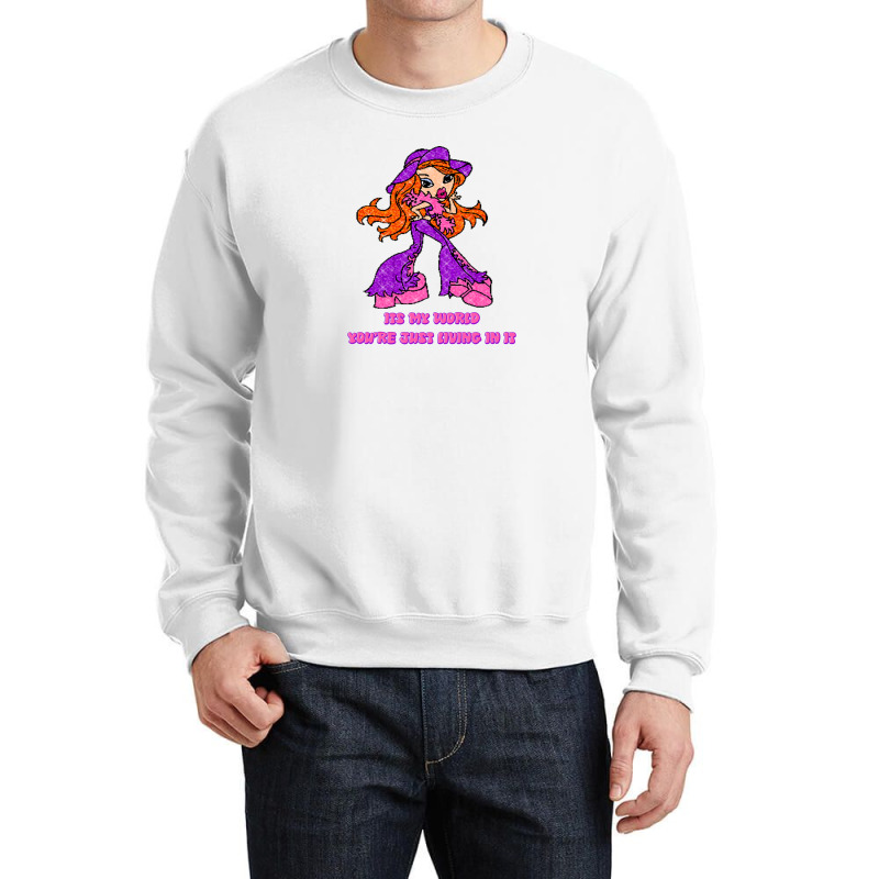 Bratz It's My World Just Living Crewneck Sweatshirt | Artistshot