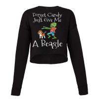 Forget Candy Just Give Me A Beagle Funny Halloween Zombie Cropped Sweater | Artistshot