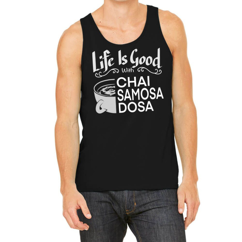 India Food Culture Chai Samosa Desi Humor Funny Tank Top by AuturoMedero | Artistshot