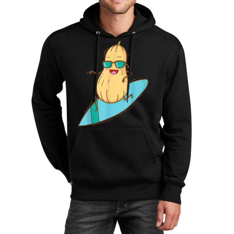 Butternut Squash Surfing In The Water Unisex Hoodie by Fashzilla | Artistshot