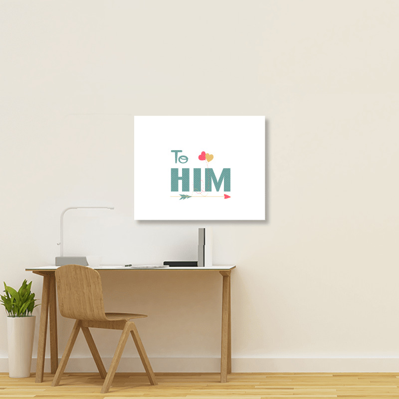 Born To Love Him (born To Love Her – Born To Love Him Couples Design Landscape Canvas Print | Artistshot