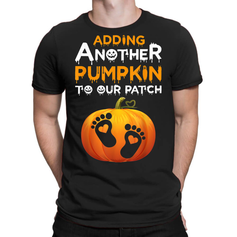 Adding A Another Pumpkin To Our Patch Halloween Pregnancy T-shirt | Artistshot