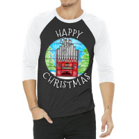 Christmas Church Organist 3/4 Sleeve Shirt | Artistshot