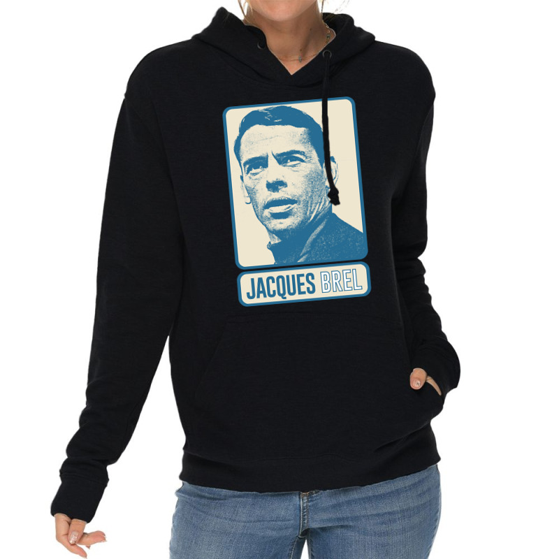 Jacques Brel ? Vintage Look Fan Design-xrkt2 Lightweight Hoodie by Quick Scully | Artistshot