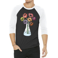 Erlenmeyer Bouquet 3/4 Sleeve Shirt | Artistshot