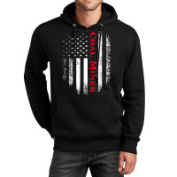 Vintage Usa Red White Coal Miner American Flag Gift Unisex Hoodie | Artistshot