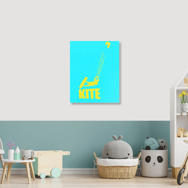 Kite Kitesurfen Kiteboarden Fun Extremsport Top Portrait Canvas Print | Artistshot