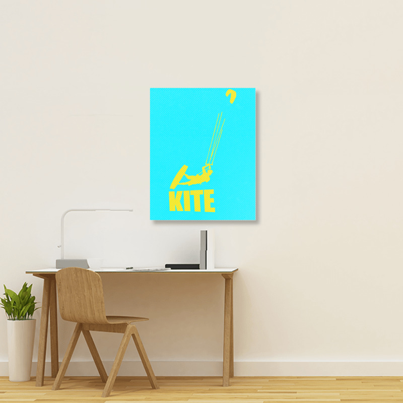 Kite Kitesurfen Kiteboarden Fun Extremsport Top Portrait Canvas Print | Artistshot