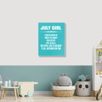 Super July Girl Portrait Canvas Print | Artistshot