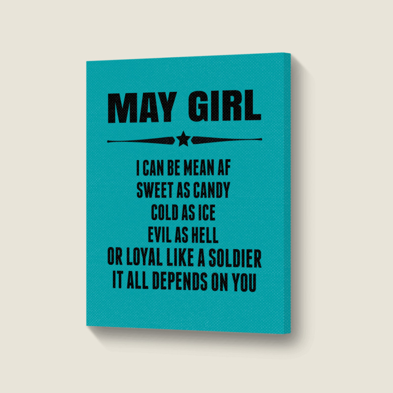 Super May Girl Portrait Canvas Print | Artistshot