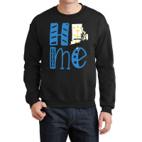 Home Rhode Island In Art Block Letters Crewneck Sweatshirt | Artistshot