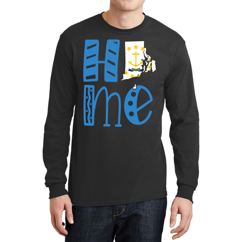 Home Rhode Island In Art Block Letters Long Sleeve Shirts by cm-arts | Artistshot