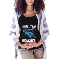 Shell Yeah Cute Turtle Lover Gift Marine Animal Tortoise Sea Maternity Scoop Neck T-shirt | Artistshot