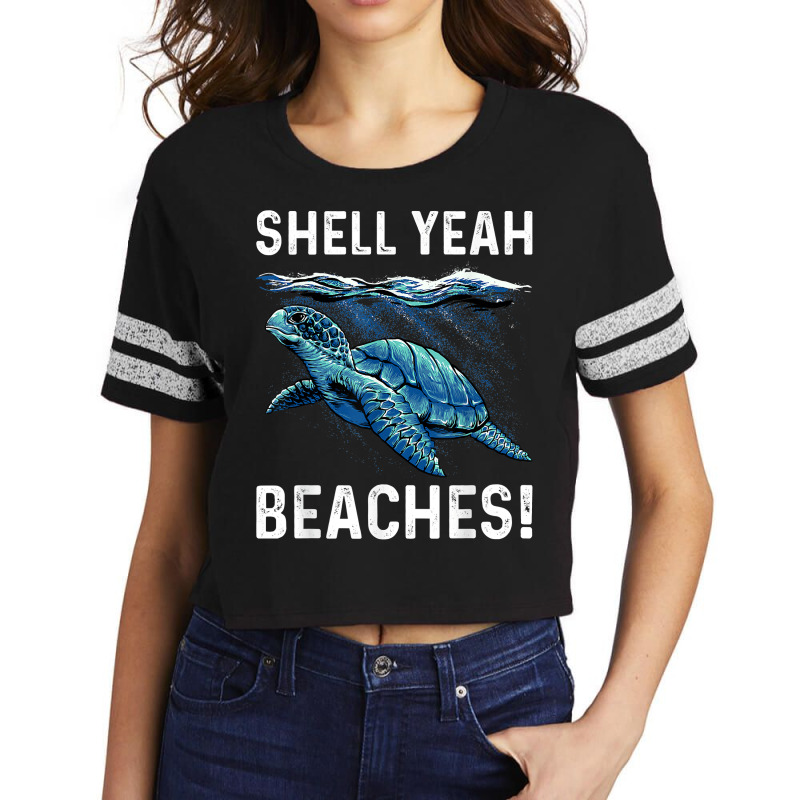 Shell Yeah Cute Turtle Lover Gift Marine Animal Tortoise Sea Scorecard Crop Tee by TysonBoyer | Artistshot